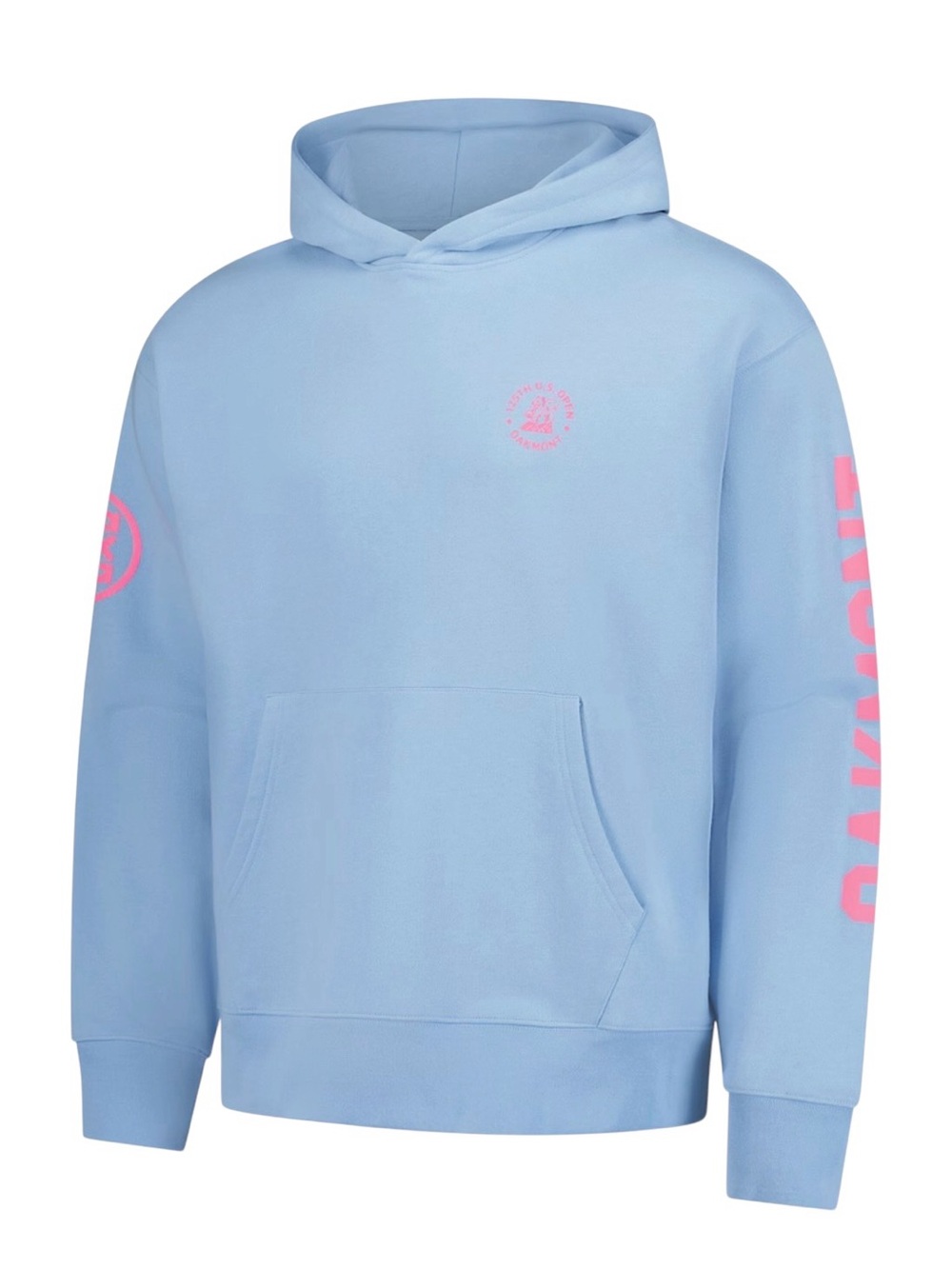 Unisex 2025 U.S. Open G/FORE Light Blue Fleece Pullover Hoodie Size XL